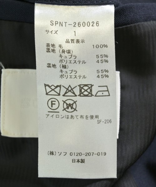 SOPHNET.（ソフネット）テーラードジャケット 紺 サイズ:1(S位) メンズ/2200711581012