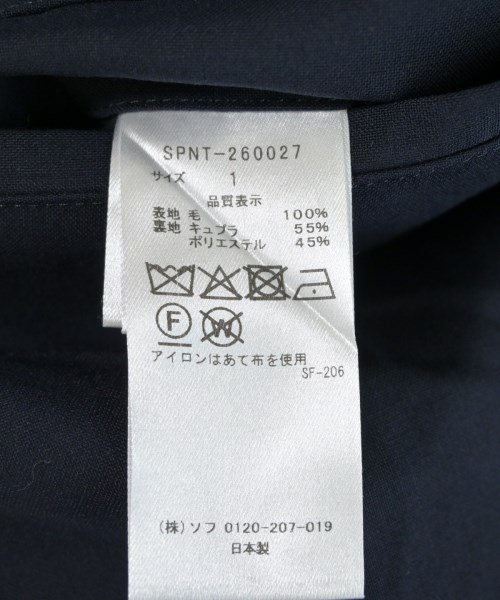 SOPHNET.（ソフネット）スラックス 紺 サイズ:1(S位) メンズ/2200711581029