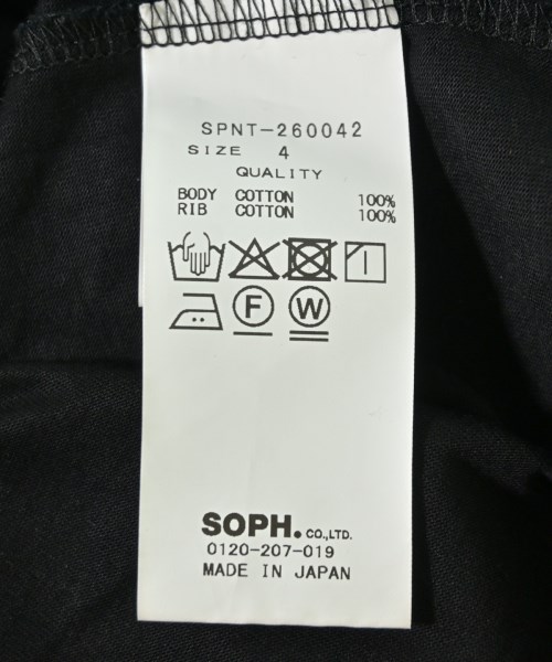SOPHNET.（ソフネット）Tシャツ・カットソー 黒 サイズ:4(XL位) メンズ/2200711981027