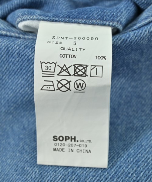 SOPHNET.（ソフネット）デニムパンツ 青 サイズ:3(L位) メンズ/2200715342060