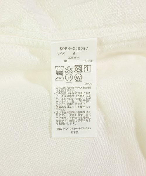 SOPHNET.（ソフネット）カジュアルシャツ 白 サイズ:M メンズ/2200707385068