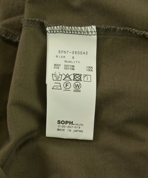SOPHNET.（ソフネット）Tシャツ・カットソー カーキ サイズ:4(XL位) メンズ/2200708328033