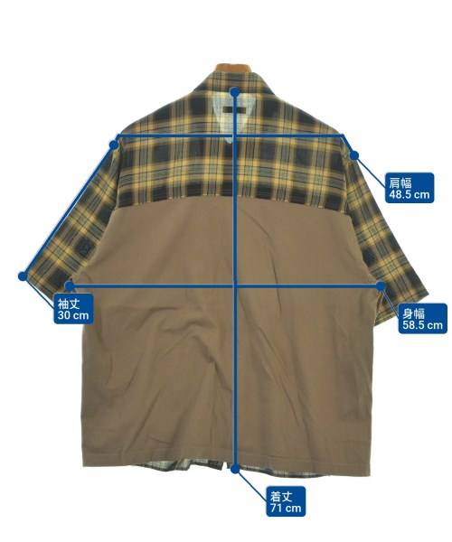 UNDERCOVERISM（アンダーカバイズム）カジュアルシャツ 茶 サイズ:2(M位) メンズ/2200629370043