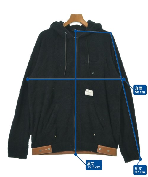 UNDERCOVERISM（アンダーカバイズム）パーカー 黒 サイズ:4(XL位) メンズ/2200629122062