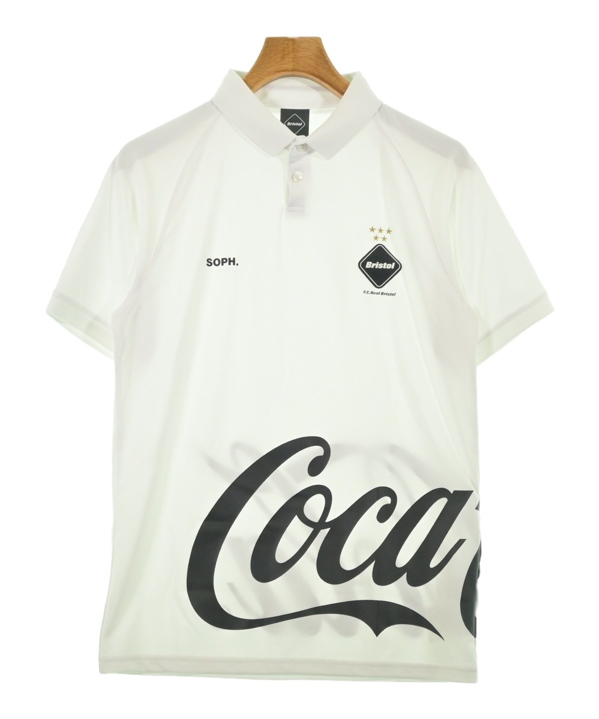 F.C.R.B（エフシーアールビー）ポロシャツ 白 サイズ:S メンズ