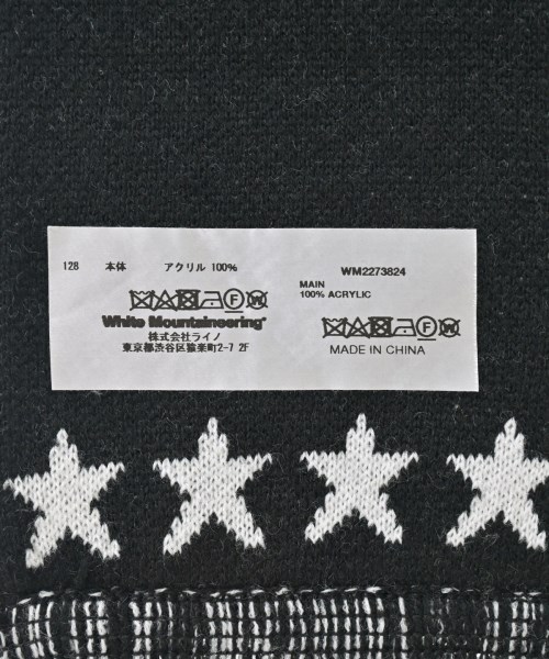 White Mountaineering（ホワイトマウンテニアリング）マフラー 黒 サイズ:- メンズ/2200662497080