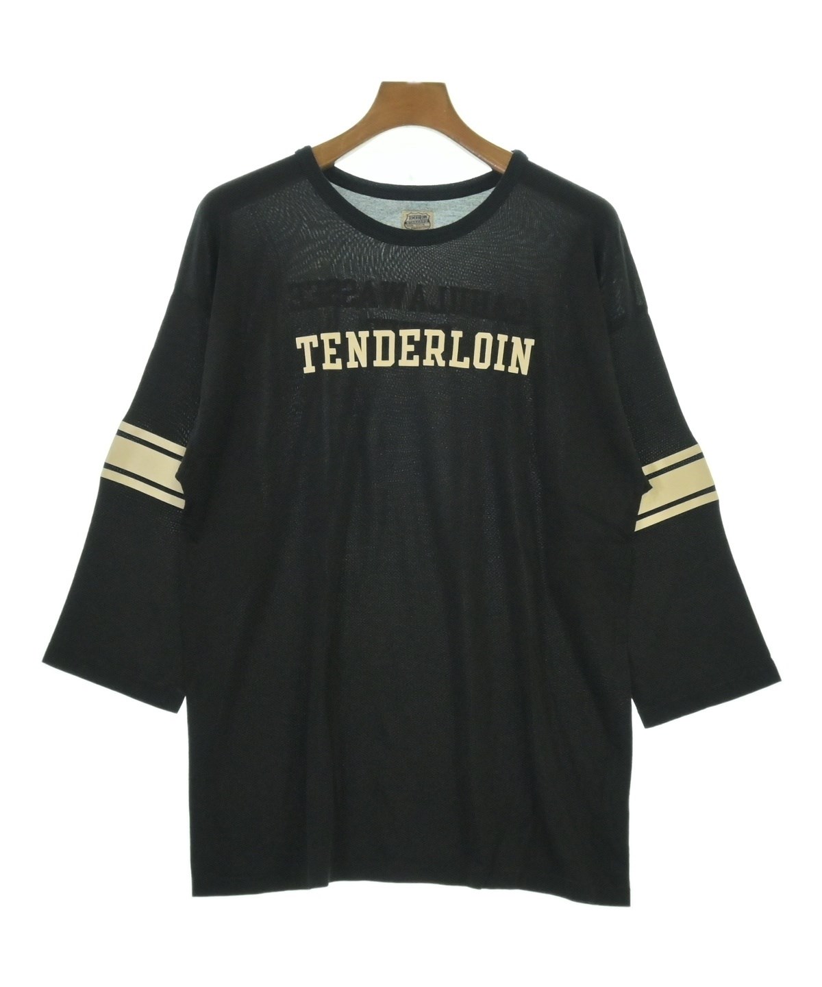 TENDERLOIN デンダーロイン メッシュ ブラック 長袖カットソー TENDERLOIN（テンダーロイン）Tシャツ・カットソー 黒 サイズ:M メンズ