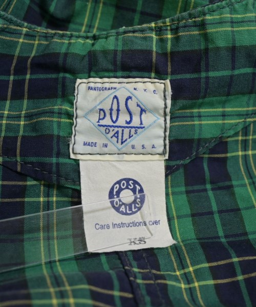 POST O'ALLS（ポストオーバーオールズ）カジュアルシャツ 緑 サイズ:XS メンズ/2200631408154