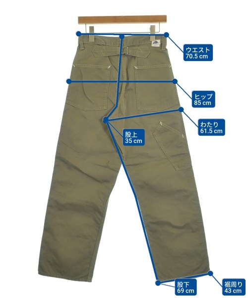 POST O'ALLS（ポストオーバーオールズ）スラックス カーキ サイズ:-(XS位) メンズ/2200631408321