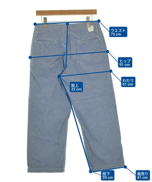 POST O'ALLS（ポストオーバーオールズ）スラックス 青 サイズ:S メンズ/2200631408369