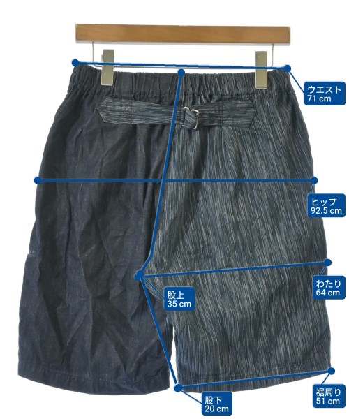 POST O'ALLS（ポストオーバーオールズ）ショートパンツ 紺 サイズ:M メンズ/2200613455039