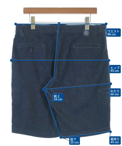 POST O'ALLS（ポストオーバーオールズ）ショートパンツ 紺 サイズ:-(L位) メンズ/2200698920088