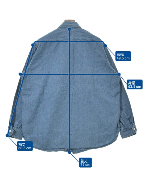 POST O'ALLS（ポストオーバーオールズ）カジュアルシャツ 青 サイズ:-(XXL位) メンズ/2200653881058