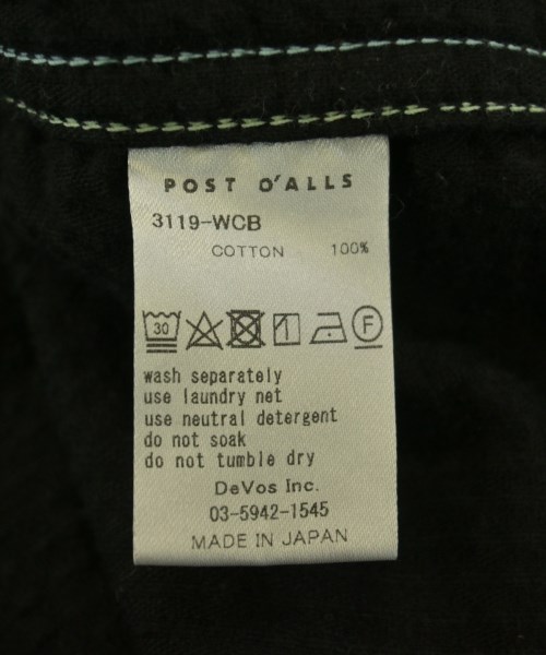 POST O'ALLS（ポストオーバーオールズ）カバーオール 黒 サイズ:L メンズ/2200722571033