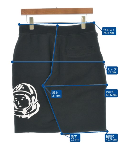 BILLIONAIRE BOYS CLUB（ビリオネアボーイズクラブ）ショートパンツ 黒 サイズ:S メンズ/2200616496084