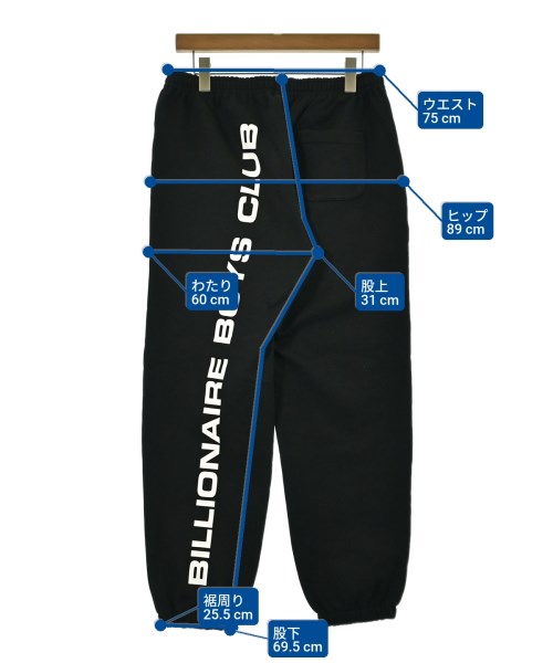 BILLIONAIRE BOYS CLUB（ビリオネアボーイズクラブ）スウェットパンツ 黒 サイズ:M メンズ/2200692328200