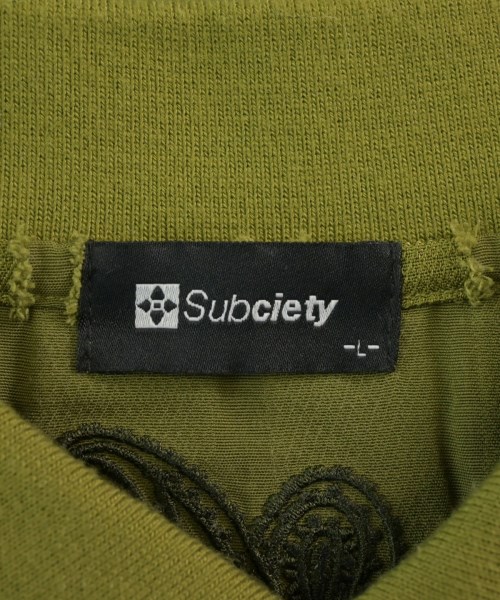 SUBCIETY（サブサエティー）ポロシャツ カーキ サイズ:L メンズ/2200662906124