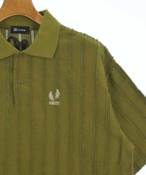 SUBCIETY（サブサエティー）ポロシャツ カーキ サイズ:L メンズ/2200662906124