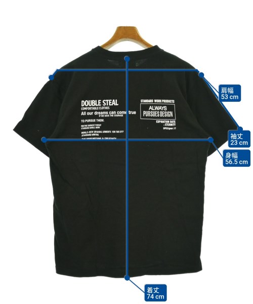 DOUBLE STEAL（ダブルスティール）Tシャツ・カットソー 黒 サイズ:L メンズ/2200664378059