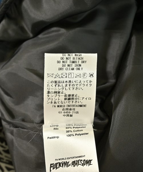 FUCKING AWESOME（ファッキングオーサム）ダウンジャケット/ダウンベスト 黒 サイズ:XL メンズ/2200697058089