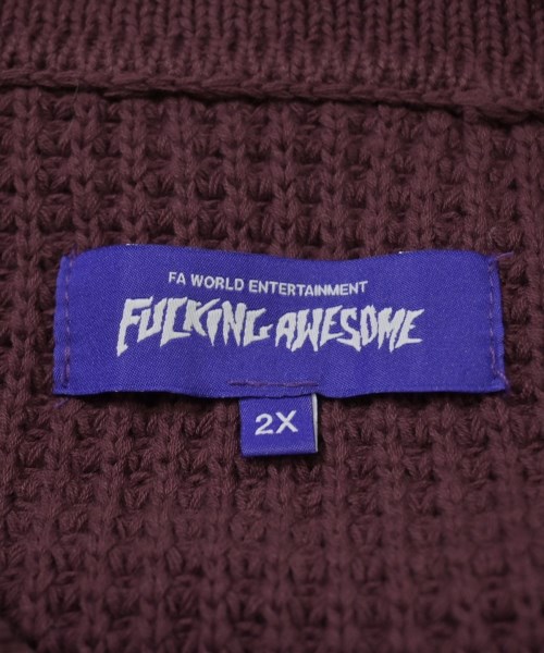 FUCKING AWESOME（ファッキングオーサム）カーディガン 赤 サイズ:2X(XXL位) メンズ/2200634836121