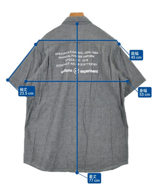 uniform experiment（ユニフォームエクスペリメント）カジュアルシャツ グレー サイズ:4(XL位) メンズ/2200621516067