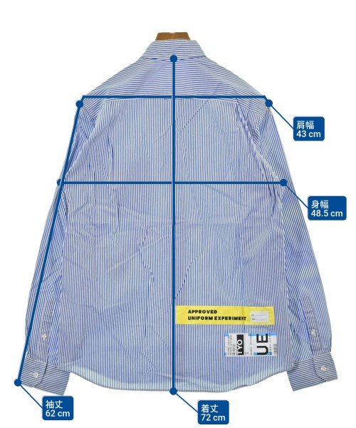 uniform experiment（ユニフォームエクスペリメント）カジュアルシャツ 青 サイズ:1(S位) メンズ/2200640370107