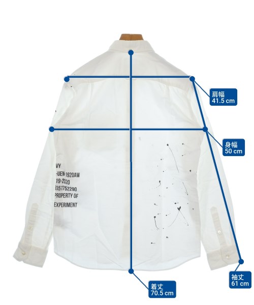 uniform experiment（ユニフォームエクスペリメント）カジュアルシャツ 白 サイズ:1(S位) メンズ/2200631692041