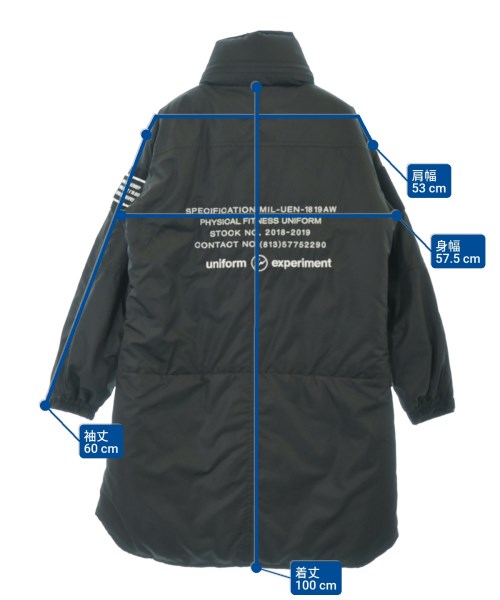 uniform experiment（ユニフォームエクスペリメント）ダウンコート 黒 サイズ:1(S位) メンズ/2200643483019