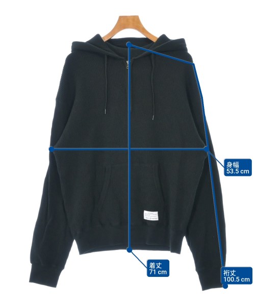 uniform experiment（ユニフォームエクスペリメント）パーカー 黒 サイズ:1(S位) メンズ/2200643483040