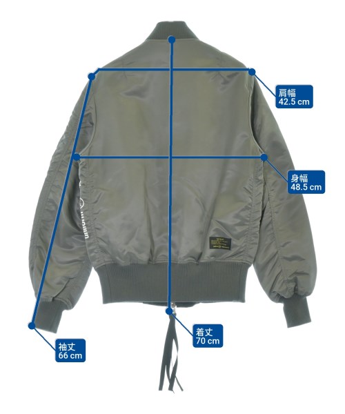 uniform experiment（ユニフォームエクスペリメント）ミリタリーブルゾン グレー サイズ:2(M位) メンズ/2200643483071