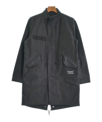 サイズS UNIFORM EXPERIMENT ブラックモッズコート 3345625F0037_m2_a001.jpg