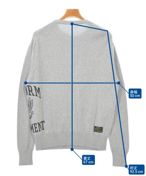 uniform experiment（ユニフォームエクスペリメント）ニット・セーター グレー サイズ:1(S位) メンズ/2200532892212