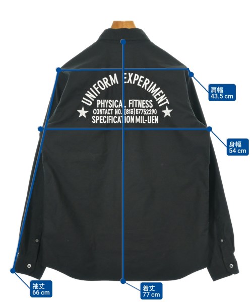 uniform experiment（ユニフォームエクスペリメント）カジュアルシャツ 黒 サイズ:3(L位) メンズ/2200625008025