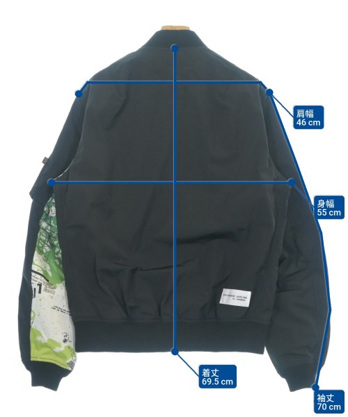 uniform experiment（ユニフォームエクスペリメント）ミリタリーブルゾン 黒 サイズ:3(L位) メンズ/2200628040022