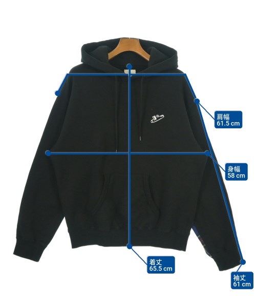 uniform experiment（ユニフォームエクスペリメント）パーカー 黒 サイズ:1(S位) メンズ/2200629137035