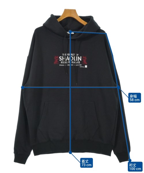 uniform experiment（ユニフォームエクスペリメント）パーカー 黒 サイズ:4(XL位) メンズ/2200626776152