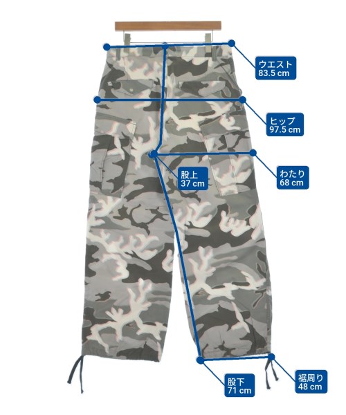 uniform experiment（ユニフォームエクスペリメント）カーゴパンツ グレー サイズ:3(L位) メンズ/2200617300052