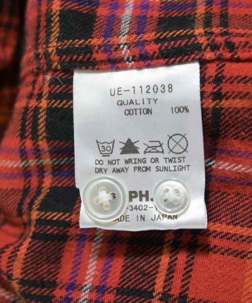 uniform experiment（ユニフォームエクスペリメント）カジュアルシャツ 赤 サイズ:1(S位) メンズ/2200619272166