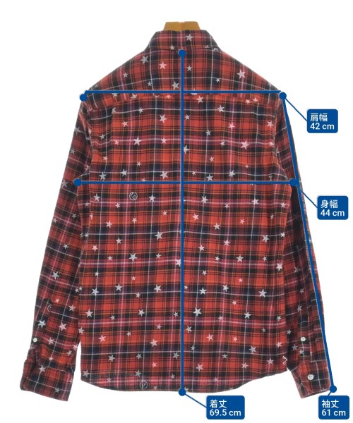 uniform experiment（ユニフォームエクスペリメント）カジュアルシャツ 赤 サイズ:1(S位) メンズ/2200619272166