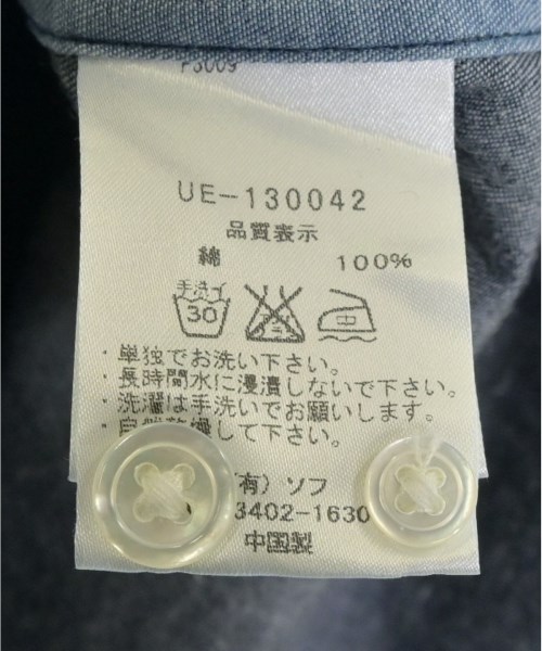 uniform experiment（ユニフォームエクスペリメント）カジュアルシャツ 青 サイズ:1(S位) メンズ/2200621054071