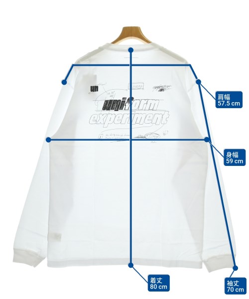 uniform experiment（ユニフォームエクスペリメント）Tシャツ・カットソー 白 サイズ:5(XXL位) メンズ/2200682926768