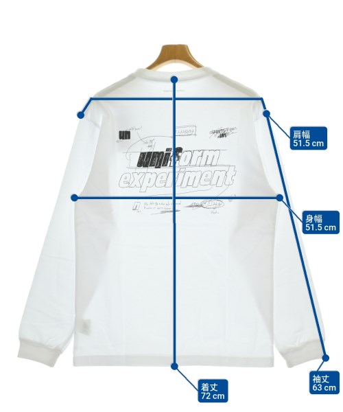 uniform experiment（ユニフォームエクスペリメント）Tシャツ・カットソー 白 サイズ:1(S位) メンズ/2200682926799