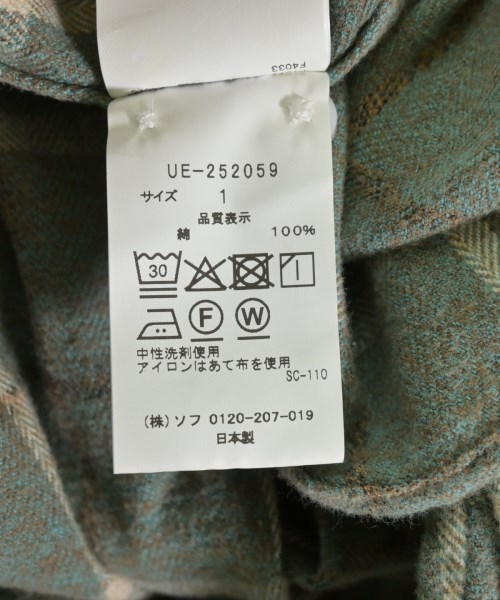 uniform experiment（ユニフォームエクスペリメント）カジュアルシャツ 緑 サイズ:1(S位) メンズ/2200686329367