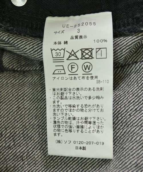 uniform experiment（ユニフォームエクスペリメント）デニムパンツ 黒 サイズ:3(L位) メンズ/2200689318139