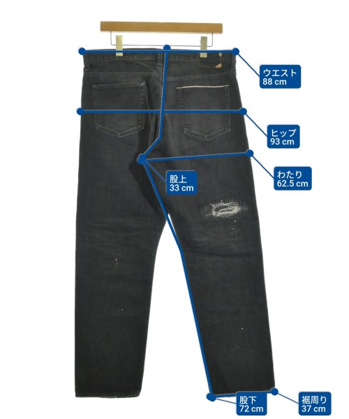 uniform experiment（ユニフォームエクスペリメント）デニムパンツ 黒 サイズ:4(XL位) メンズ/2200689318146