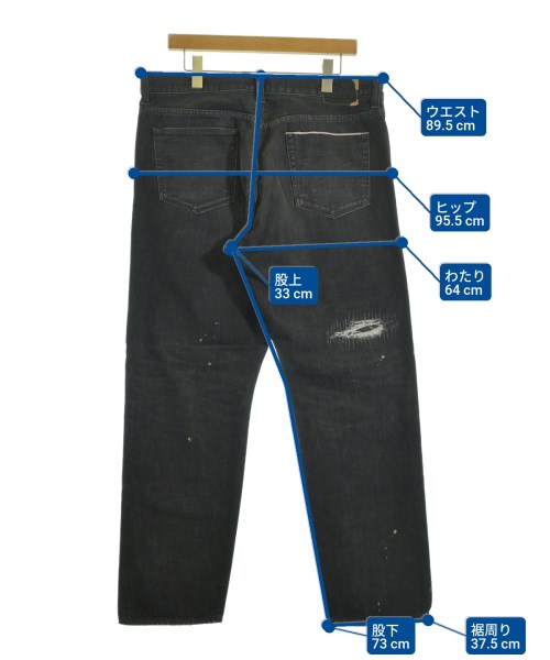 uniform experiment（ユニフォームエクスペリメント）デニムパンツ 黒 サイズ:5(XXL位) メンズ/2200689318153