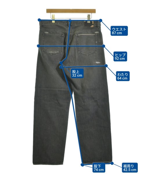 uniform experiment（ユニフォームエクスペリメント）デニムパンツ 黒 サイズ:4(XL位) メンズ/2200689318177