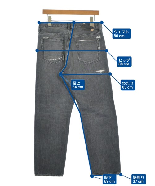 uniform experiment（ユニフォームエクスペリメント）デニムパンツ グレー サイズ:1(S位) メンズ/2200689518089