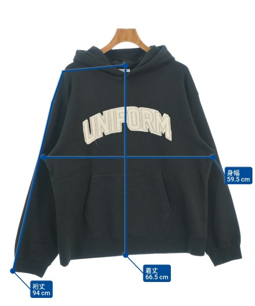 uniform experiment（ユニフォームエクスペリメント）パーカー 黒 サイズ:2(M位) メンズ/2200689518157
